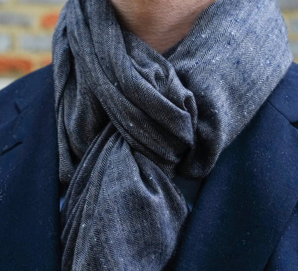 Fine Herringbone Cashmere Stole Pashmina & Scarves 