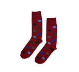 Fine Spotted Socks Textiles Burgundy 