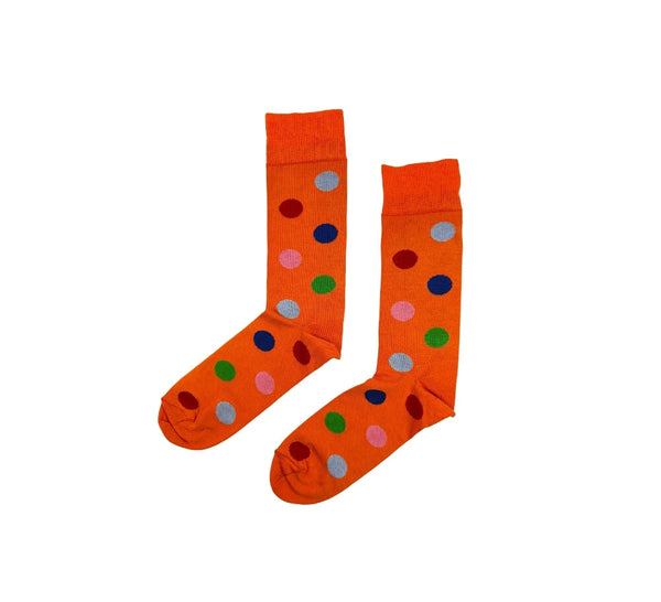 Fine Spotted Socks Textiles Orange 