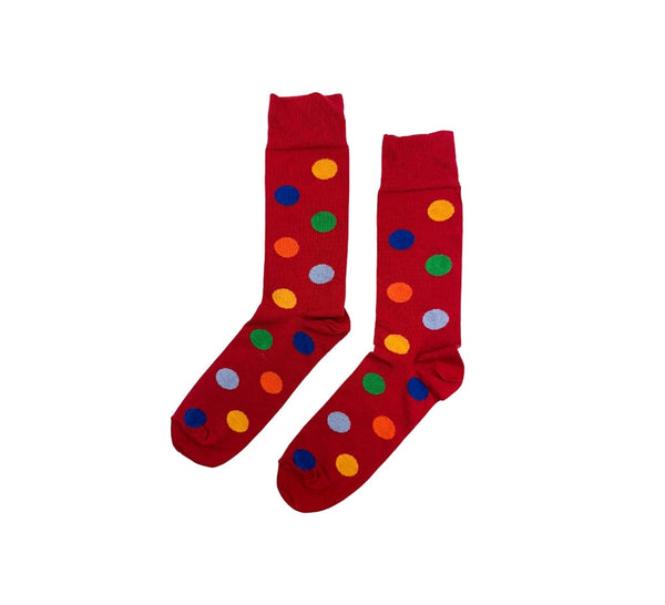 Fine Spotted Socks Textiles Red 