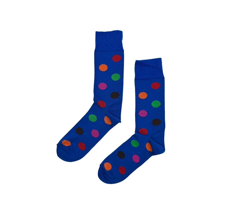 Fine Spotted Socks Textiles Royal Blue 