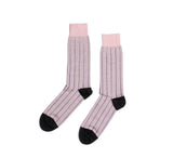 Fine Two Tone Socks Textiles Light Pink / Black 
