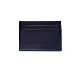 Flat Card Case Credit Card Case Navy Lambskin 