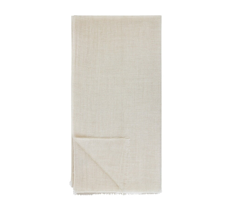 Gauze Cashmere Shawl Pashmina & Scarves Ivory 