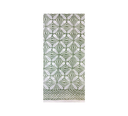 Geometric Tile Shawl Pashmina & Scarves Green 