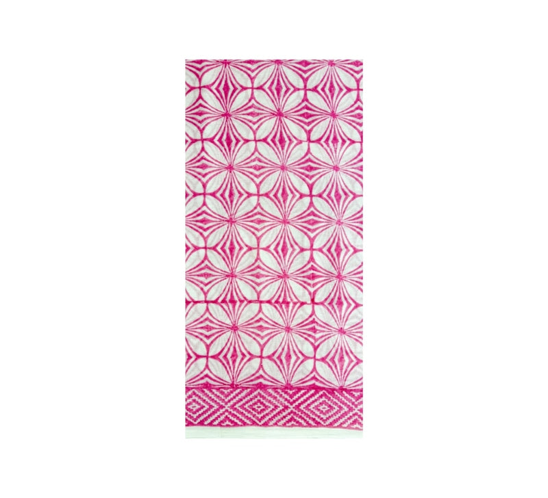 Geometric Tile Shawl Pashmina & Scarves Pink 