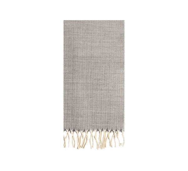 Herringbone Wool Scarf Pashmina & Scarves Grey 