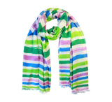 Horizontal Painted Brushstroke Stole Pashmina & Scarves 