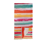 Horizontal Painted Brushstroke Stole Pashmina & Scarves Orange 