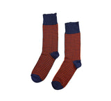 Houndstooth Socks Textiles Denim / Orange 