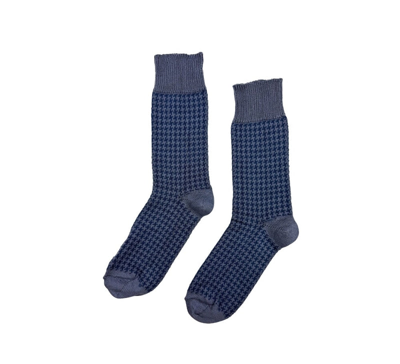 Houndstooth Socks Textiles Grey / Blue 