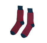 Houndstooth Socks Textiles Teal / Red 