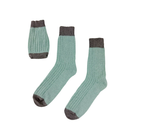 Ladies Cashmere Blend Socks Textiles Aqua 