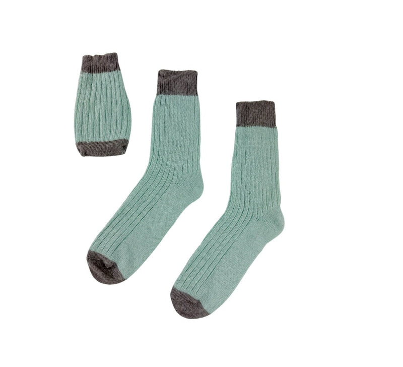 Ladies Cashmere Blend Socks Textiles Aqua 