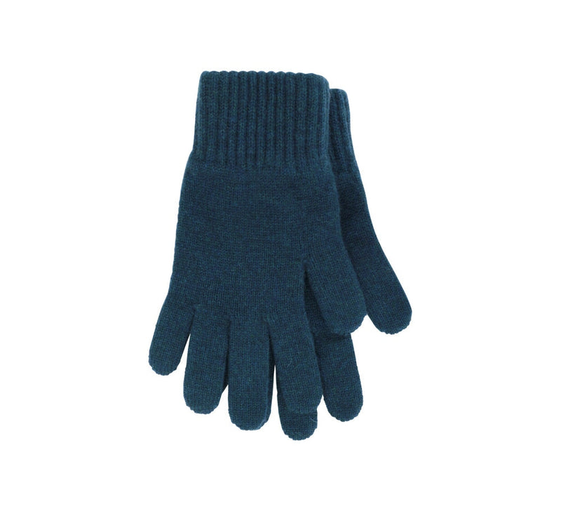 Ladies Cashmere Knitted Gloves Textiles Teal 