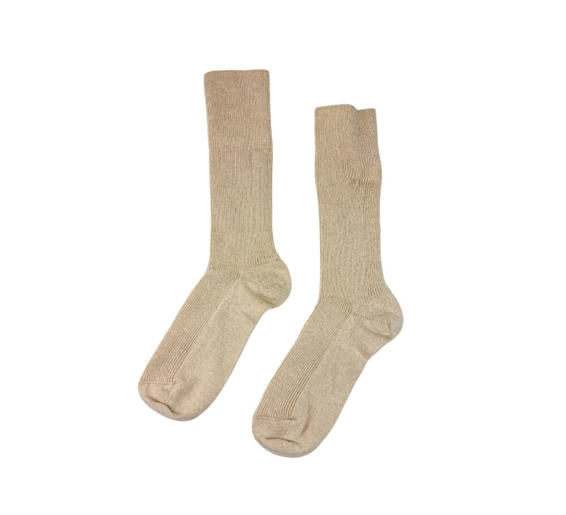 Ladies Cashmere Mix Socks Textiles Beige 