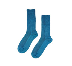 Ladies Cashmere Mix Socks Textiles Blue 