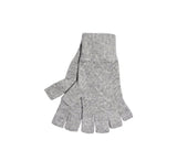 Ladies Fingerless Cashmere Gloves Textiles Light Grey 