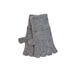 Ladies Fingerless Cashmere Gloves Textiles Light Grey 