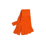 Ladies Fingerless Cashmere Gloves Textiles Orange 