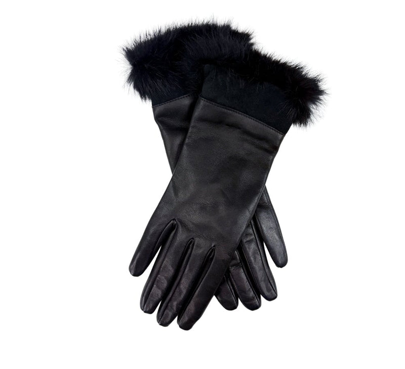 Ladies Fur & Cashmere Lined Gloves Gloves 