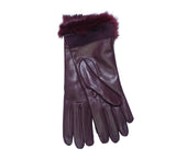 Ladies Fur & Cashmere Lined Gloves Gloves Burgundy 6.5 