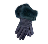 Ladies Fur & Cashmere Lined Gloves Gloves Navy 6.5 