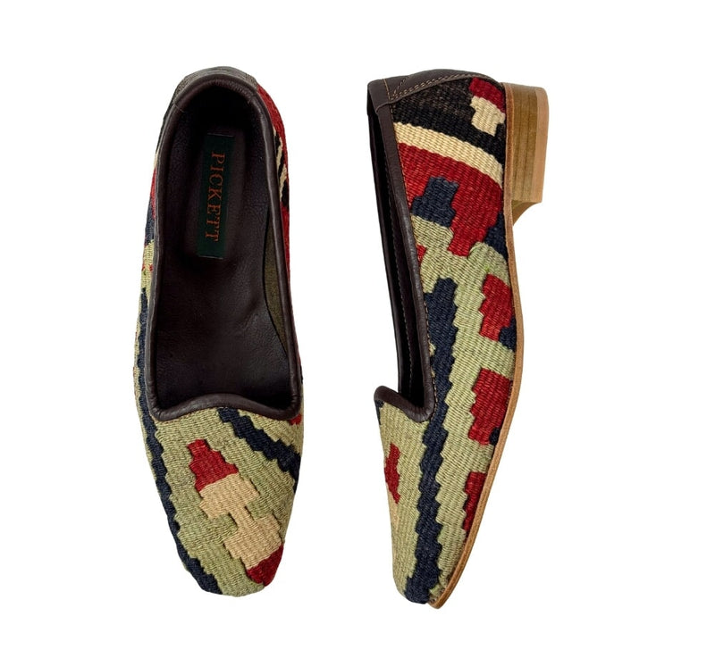 Ladies Kilim Slippers EU36 / UK3 Kilim Slippers/Trainers Sage Green 