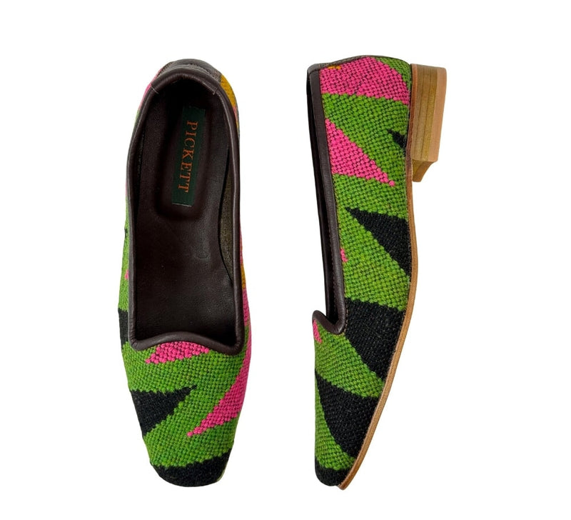 Ladies Kilim Slippers EU37 / UK4 Kilim Slippers/Trainers Forest Green 