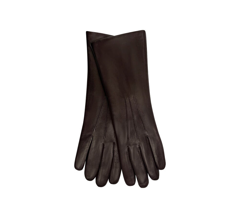 Ladies Leather Fur Lined Gloves Gloves Burgundy 6.5 
