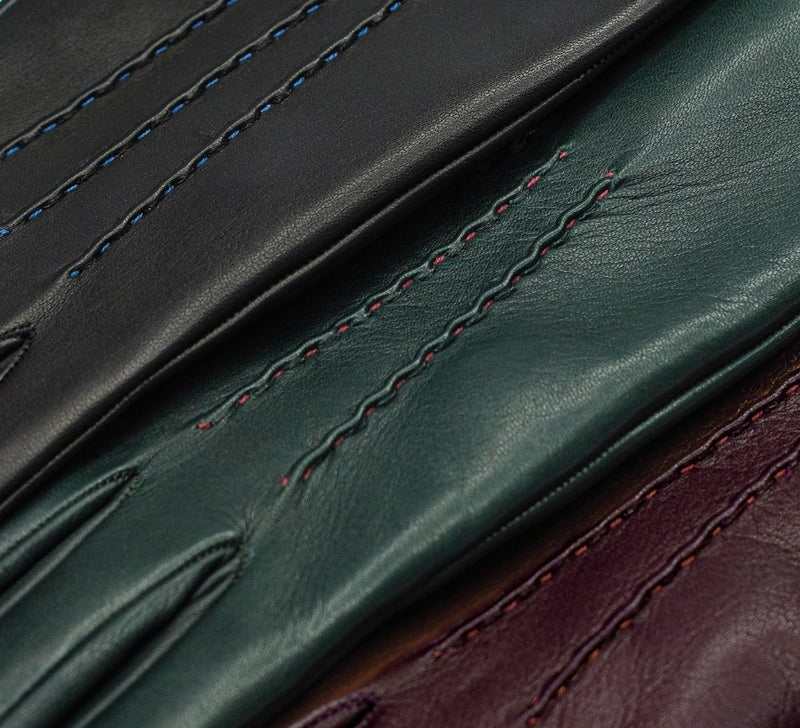 Ladies Leather Gloves With Cashmere, Wool & Silk Blend Lining Gloves 