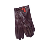 Ladies Leather Gloves With Cashmere, Wool & Silk Blend Lining Gloves Burgundy 6.5 