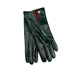 Ladies Leather Gloves With Cashmere, Wool & Silk Blend Lining Gloves Dark Green 6.5 