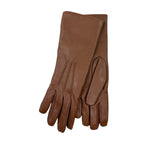 Ladies Mid Length Cashmere Lined Gloves Gloves Camel 6.5 