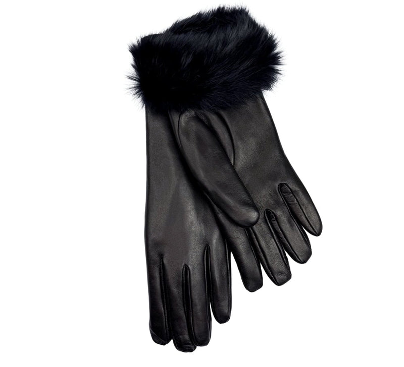 Ladies Plain Fur Lined Gloves Gloves 