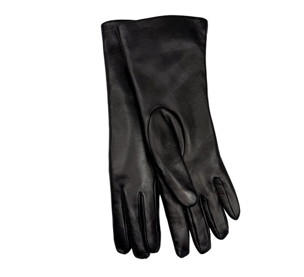 Ladies Plain Fur Lined Gloves Gloves Black 6.5 