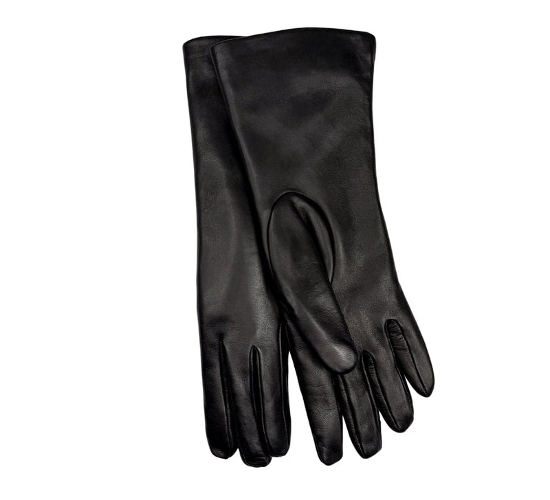 Ladies Plain Fur Lined Gloves Gloves Black 6.5 