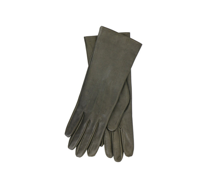 Ladies Silk Lined Gloves Gloves Dark Olive 6.5 