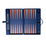 Large Backgammon Set Games Navy / Taupe / Orange 