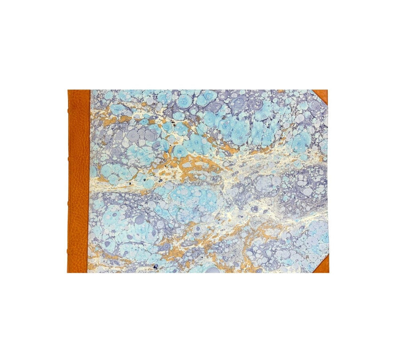 Marbled Paper Visitors Book Books & Journals Aqua 