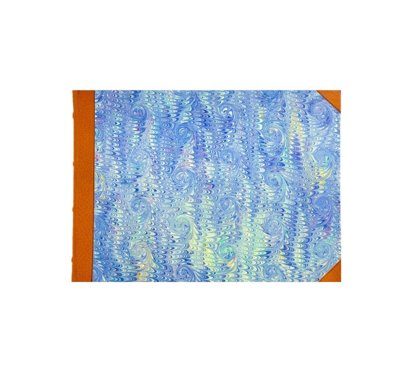 Marbled Paper Visitors Book Books & Journals Blue 