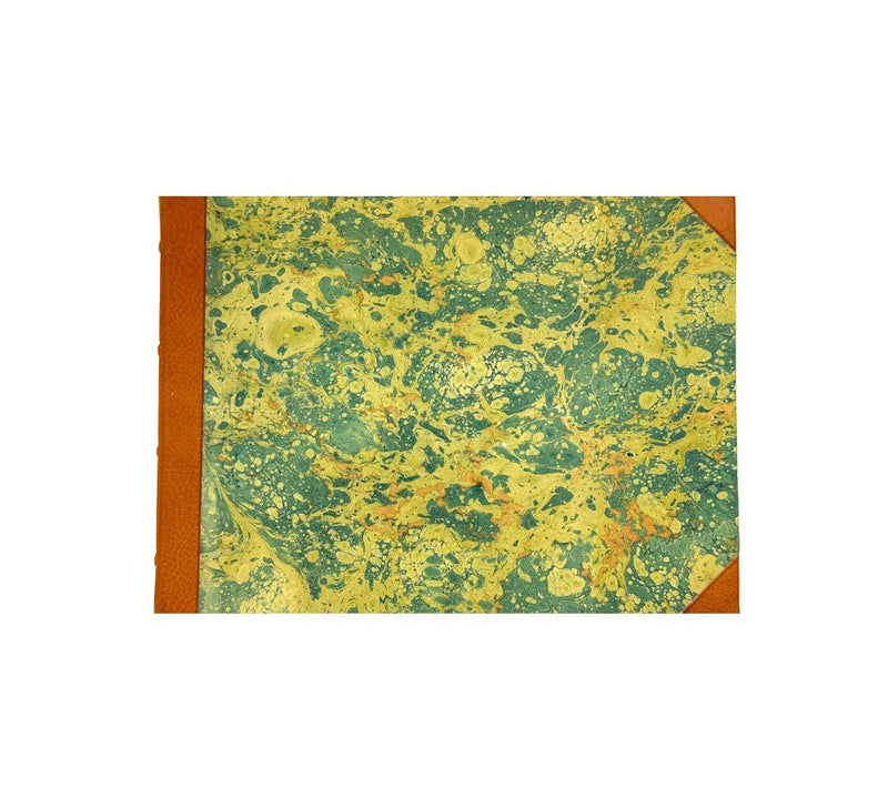 Marbled Paper Visitors Book Books & Journals Green 