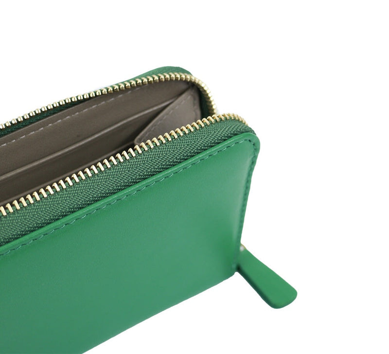 Medium Clare Contrast Purse Purse Green / Taupe 