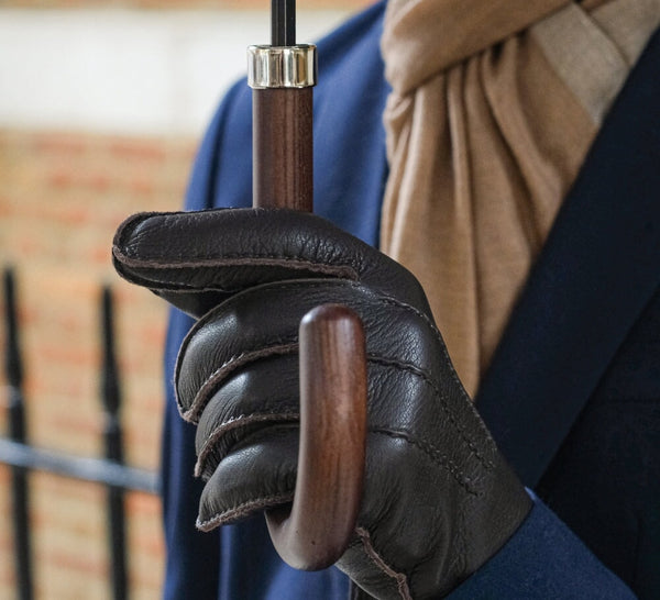 Men's Deerskin Fur Lined Gloves Gloves 