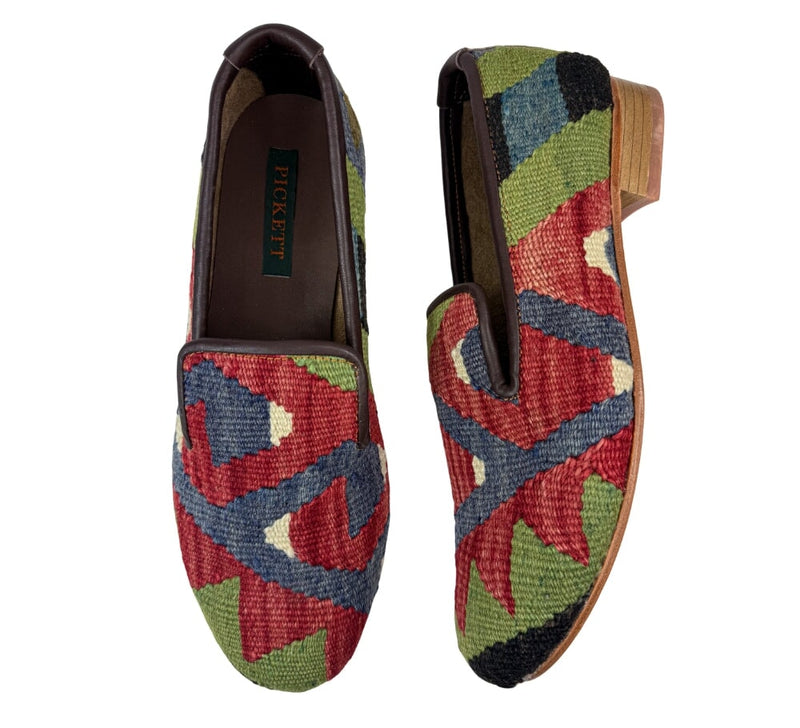 Men's Kilim Slippers EU42 / UK8 Kilim Slippers/Trainers Forest Green 
