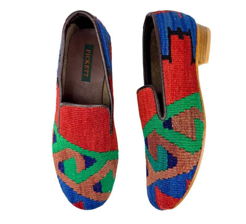 Men's Kilim Slippers EU43 / UK9 Kilim Slippers/Trainers Deep Green 