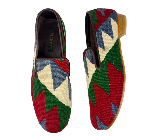 Men's Kilim Slippers EU44 / UK10 Kilim Slippers/Trainers Dark Green 