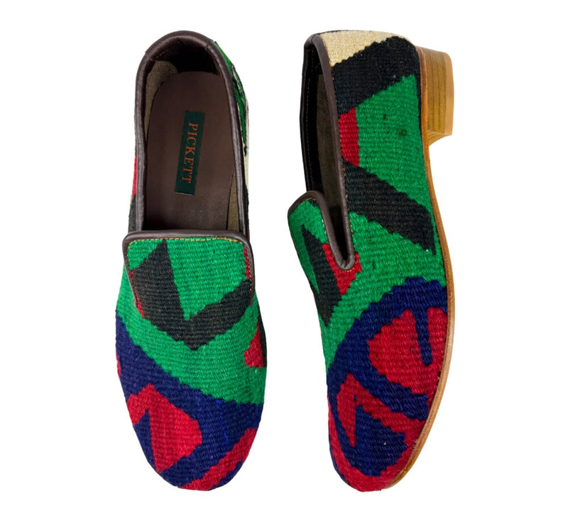 Men's Kilim Slippers EU45 / UK11 Kilim Slippers/Trainers Emerald 