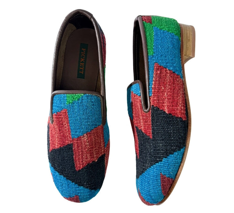 Men's Kilim Slippers EU45 / UK11 Kilim Slippers/Trainers Turquoise 