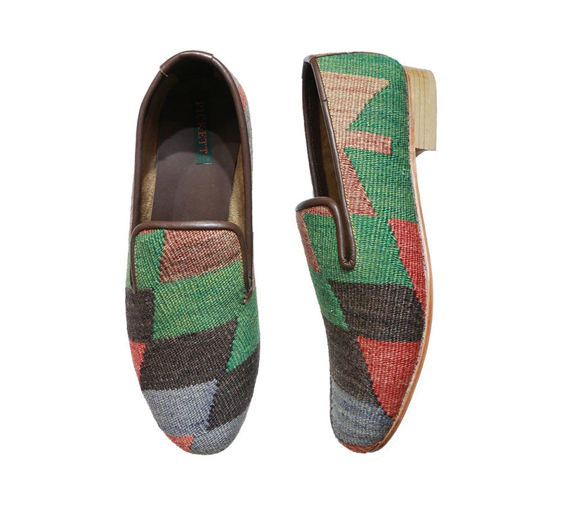 Men's Kilim Slippers EU47 / UK13 Kilim Slippers/Trainers Forest Green 